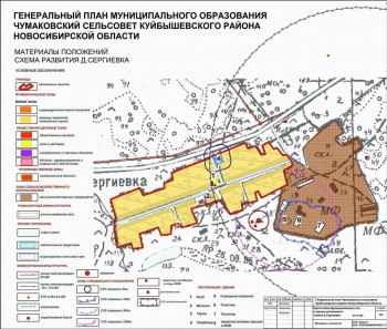 Карта-схема функциональных зон и границ населенного пункта д. Сергиевка